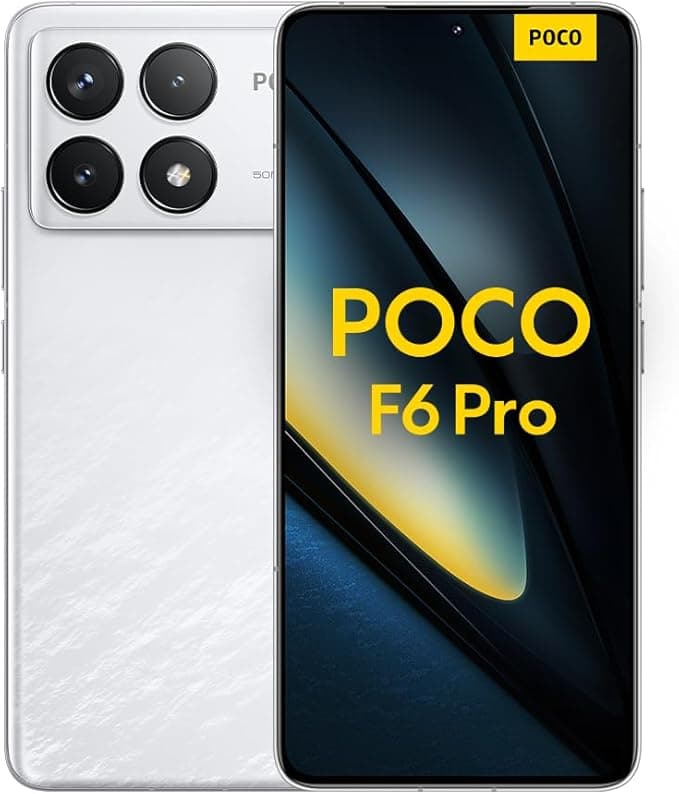 Poco F6 Pro Smartphone, 12+512GB Handy ohne Vertrag, 120Hz 6,67" WQHD+ AMOLED Display, 50MP OIS Dreifach-Kamera, 5000mAh, 120W HyperCharge, Dual-SIM, White
