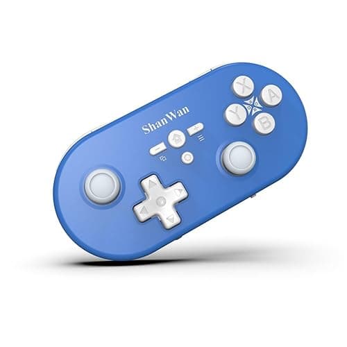ShanWan Wireless Game Controller Kompatibel mit PC/iOS/Android/Switch/PS, Xbox Game Pass, Steam Link, GeForce NOW, Gyro Motion Control, Vibration Feedback, Bluetooth Game Controller (Blau)
