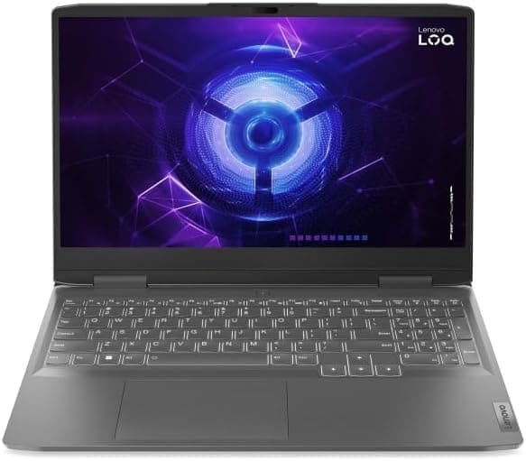 Lenovo LOQ Gen 8 Gaming-Laptop, 39,6 cm (15,6 Zoll), FullHD (Intel Core i5-12450H, 16 GB RAM, 512 GB SSD, NVIDIA GeForce RTX 4050, 6 GB, ohne Betriebssystem), Grau, spanische QWERTY-Tastatur