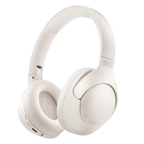 QCY H3 ANC Bluetooth Kopfhörer Over Ear,Hybrid Active Noise Cancelling Kopfhörer,Hi-Res Sound,60H Akku,Bluetooth 5.4,EQ in App,Multipoint Verbindung(Weiß)