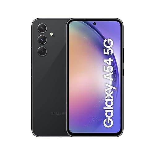 Samsung Galaxy A54 5G, Android Smartphone, 6,4 Zoll Dynamic AMOLED Display, 5.000 mAh Akku, 128 GB/8 GB RAM Handy in Awesome Graphite inkl. 30 Monate Herstellergarantie [Exklusiv bei Amazon]