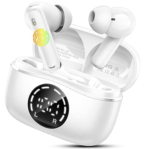 Bluetooth Kopfhörer, Kopfhörer Kabellos Bluetooth 5.4 Sport In Ear Kopfhörer mit 4 Mikrofon, 48 std Spielzeit, LED-Anzeige, ENC Lärmreduzierung, Tiefer Bass Ohrhörer für Arbeit und Studium