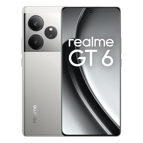 realme GT6 Smartphone 5G 12+256 GB, Snapdragon 8s Gen 3 Chipset, 6000nit Ultra Bright Display, Sony LYT-808 OIS Camera, 120W SUPERVOOC Charge, 5500mAh Massive Battery, Fluid Silver(no Adapter)