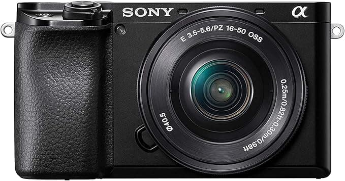 Sony Alpha 6100 | APS-C Spiegellose Kamera mit 16-50mm Power-Zoom-Objektiv | Schneller 0,02s Autofokus mit Augenerkennung für Mensch und Tier, 4K-Filmaufnahmen und neigbares Display | schwarz