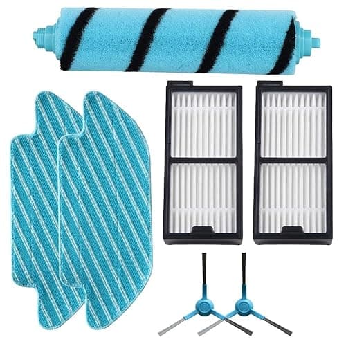 Ersatz-Filterbürsten-Set 6090 7090 Roboter für Staubsauger, inklusive Hauptbürste, Seitenbürsten, Filter & Mikrofaser-Wischtücher, 1 Set