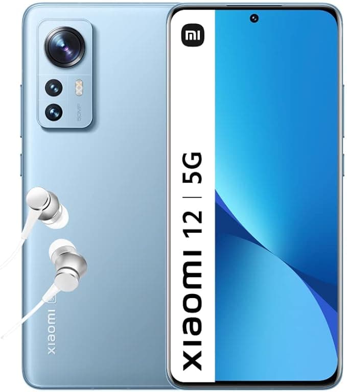 XIAOMI 12-Smartphone+Kopfhörer, 8+128GB Handy ohne Vertrag, 6.28" 120Hz AMOLED Display, Snapdragon 8 Gen 1, 50MP Dreifach-Kamera in Profiqualität, 4500mAh, Blau(2 Jahre Garantie+Amazon DE Exclusive)
