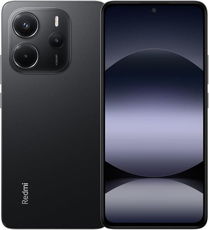 XIAOMI Redmi Note 14 Handy 120Hz 6.67" AMOLED Display,8+256GB Smartphone Ohne Vertrag mit Helio G99-Ultra Prozessor und 108MP AI Triple Kamera 5500mAh Akku 33W Schnellladung(NFC Schwarz EU Version)