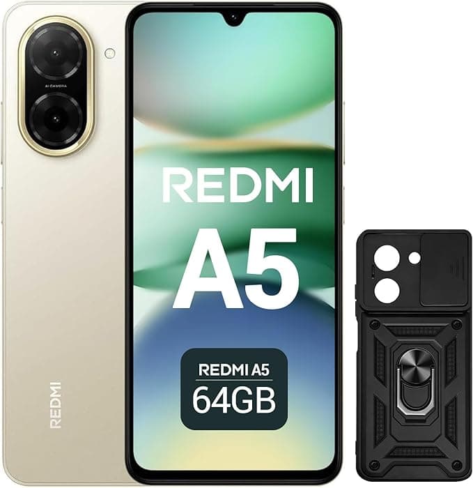 XIAOMI Redmi A5 Smartphone 6,88" 120Hz Display, 64GB+3GB, 32MP AI-Kamera, 5200 mAh Akku, Seiten-Fingerprint-Sensor (Gold)